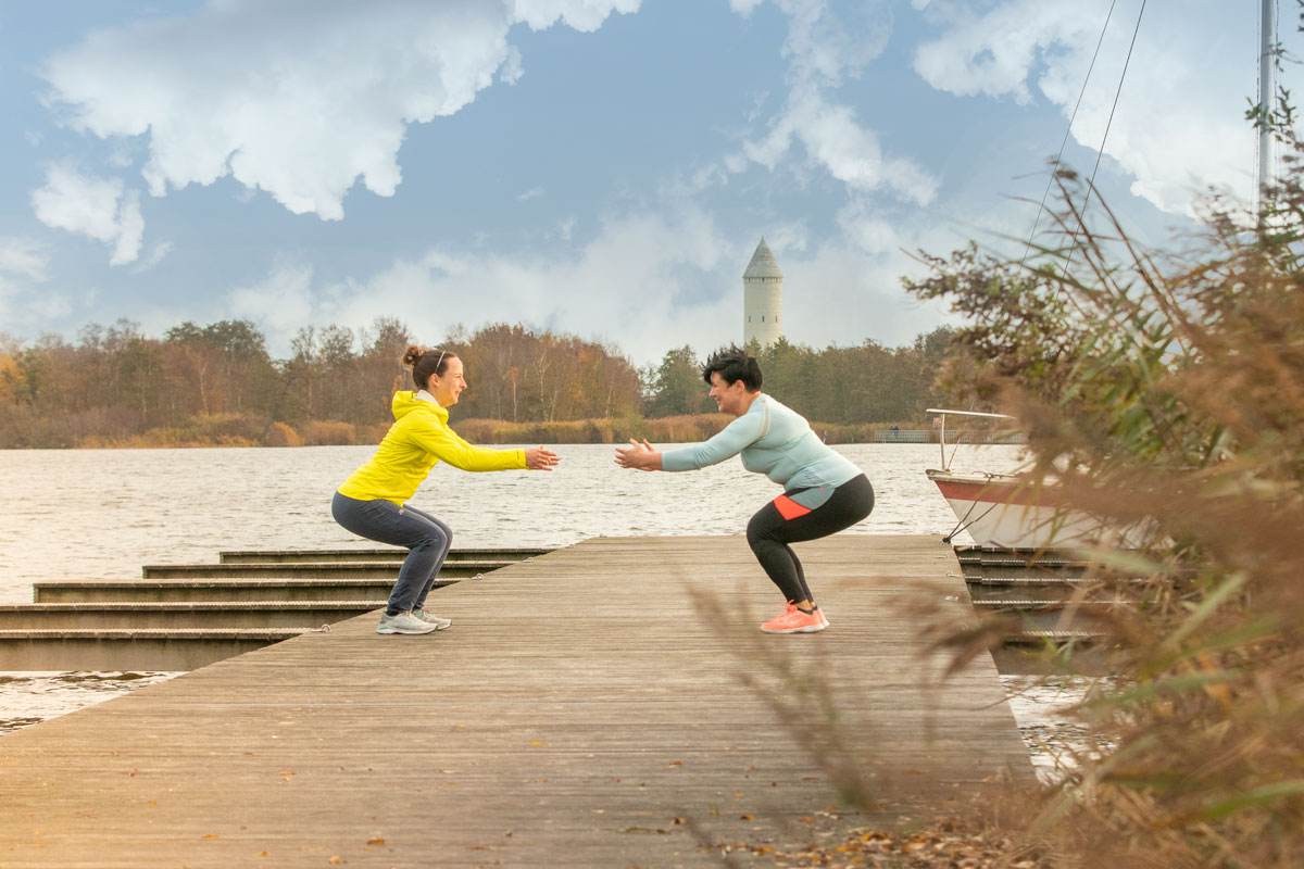 Samen squats doen